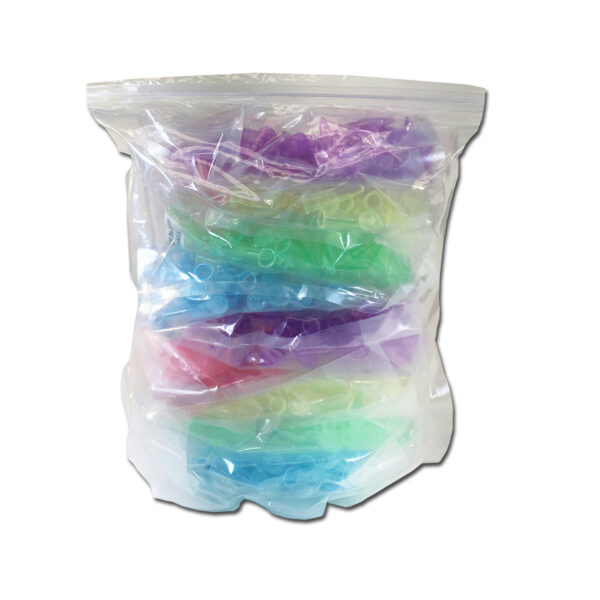 Microtube w/ cap, 1.5mL, clear, sterile, w/ self-standing bag, 10 packs of 50, 500/pk