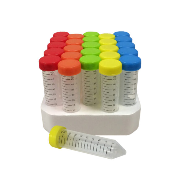 Centrifuge Tube, 25mL, conical, PP, sterile, with screw cap, 8  foam racks of 25 tubes, 200/pack