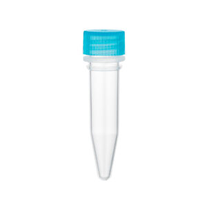 Screw cap for 2.0mL microtube, blue color, non-sterile, w/ installed O-ring, 1000/bag