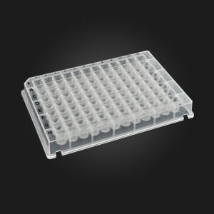 OptiWell™ Deep Well Plate, 96 Round Well, 0.4mL, 14.75mm height, U-bottom, Black Alphanumeric Printing, PP, 10 bags of 10 pieces, 100 / CS