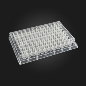 OptiWell™ Deep Well Plate, 96 Round Well, 0.4mL, 14.75mm height, U-bottom, Black Alphanumeric Printing, PP,  Sterile, 10 bags of 10 pieces, 100 / CS