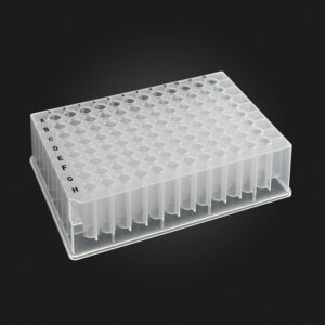 OptiWell™ Deep Well Elution Plate, 96 Square Well, 0.5mL, 15.1mm height, V-bottom, Black Alphanumeric Printing, PP,  Sterile, for Kingfisher and Accuris IsoPURE, 10 bags of 5 pieces, 50 / CS