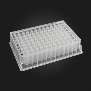 OptiWell™ Deep Well Plate, 96 Round Well, 1.0mL, 33.0mm height, U-bottom, Black Alphanumeric Printing, PP, Sterile, 10 bags of 5 pieces, 50 / CS