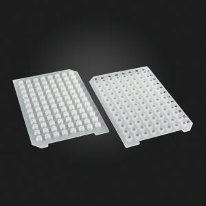 OptiWell™ Deep Well Plate, 96 Square Well, 2.2mL, 41.9mm height, U-bottom, H-Style, Black Alphanumeric Printing, PP, Sterile, 10 bags of 5 pieces, 50 / CS