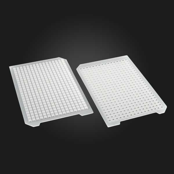 OptiWell™ Sealing Mat, 96 Round Well, Black Alphanumeric Printing, Silicone, Sterile, "-" Opening, Ø5.5mm, 50/PK