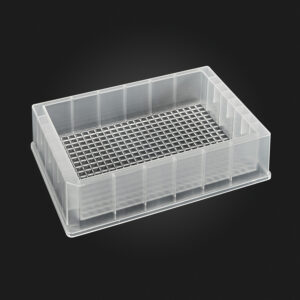 OptiWell™ Deep Well Plate, 384 Square Well, 120µL, 14.6mm height, V-bottom, PP,  Sterile, 10 bags of 10 pieces, 100 / CS