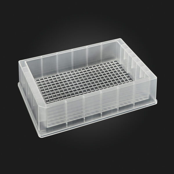OptiWell™ Deep Well Plate, 384 Square Well, 120µL, 14.6mm height, V-bottom, PP,  Sterile, 10 bags of 10 pieces, 100 / CS