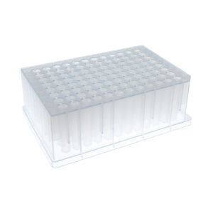 Plate, 96 Square Well U-Bottom, 24.40mm Height, 1.0mL, Non-Sterile, 5 Plates/Pack, 10 Packs/Case