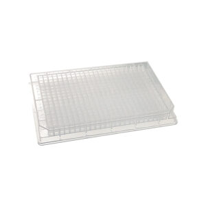 Assay Plates (PS), 384 Square Well Flat-Bottom, White, 14.41mm Height, 110µL, With Lid, Sterile, Individually Wrapped, 1 Plate/Pack, 40 Packs/Case