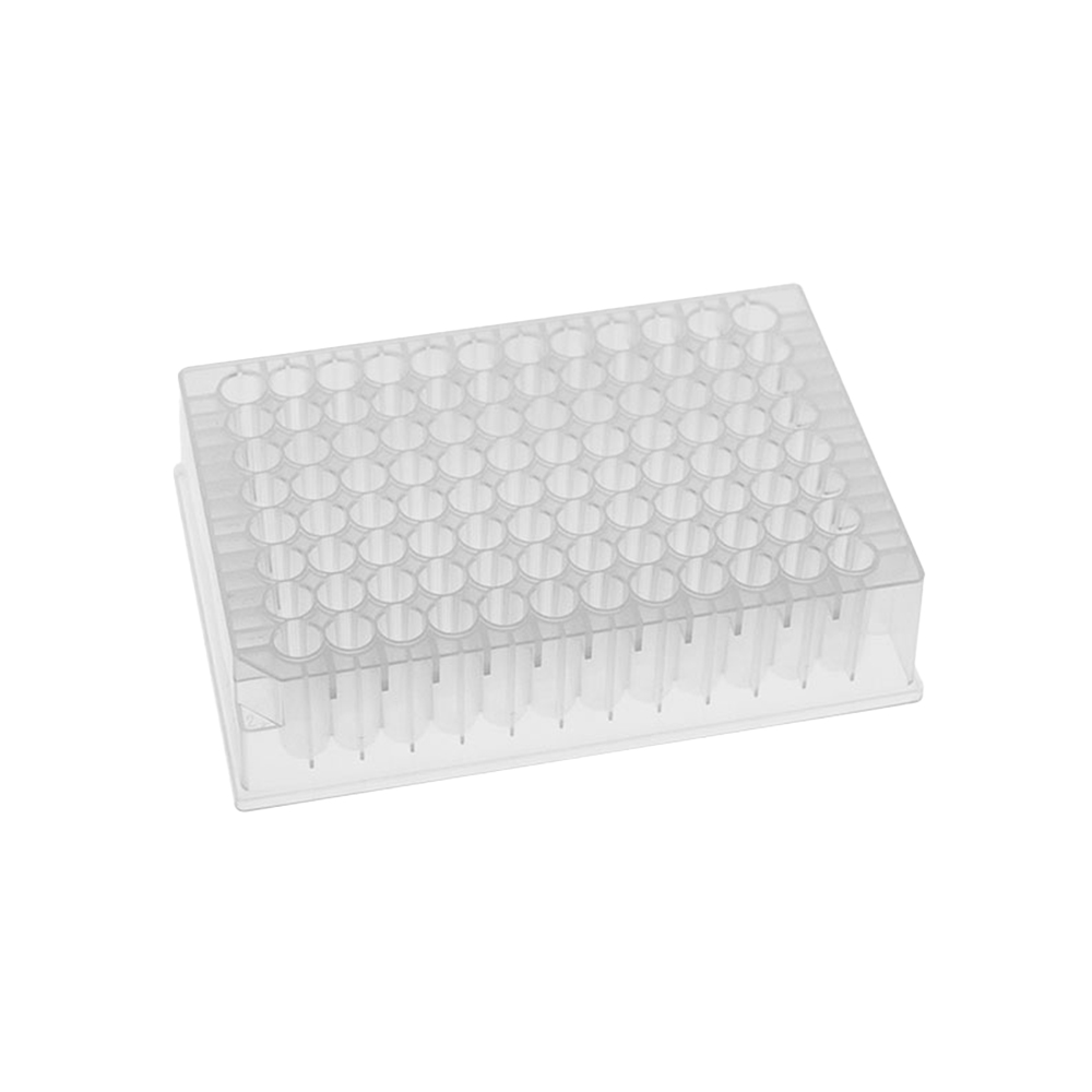 Glass Coated Plate, SiO2 Glass Well Coating, 384 Square Well V-Bottom, 14.4mm Height, 120µL, 10 Plate/Pack