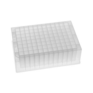 Plate, 96 Round Well U-Bottom, 42.50mm Height, 1.2mL, Non-Sterile, 5 Plates/Pack, 10 Packs/Case
