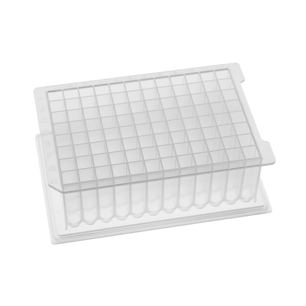 Plate, 96 Square Well U-Bottom 41.60mm Height, 2.0mL, Sterile, 5 Plates/Pack, 10 Packs/Case