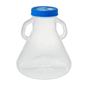 Flask, Erlenmeyer, 1000mL, PETG, flat bottom w / vented screw cap, Sterile, indiv wrapped, 6/CS