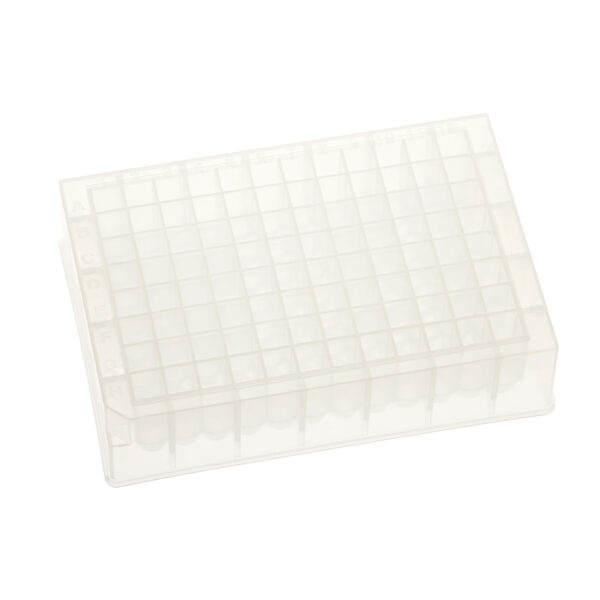 96 Deep Well Storage Plate, 1.5mL, PP, Square Well, Round Bottom, Non-sterile