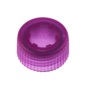 CAP ONLY, Screw Top Micro Tube Cap, O-Ring, Translucent, Purple, Non-sterile