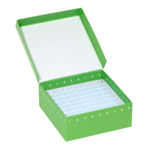 Storage Box, 81 Place, Hinged Cardboard with Polypropylene Insert, Green