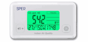 Indoor Air Quality Monitor with Color Coded Display