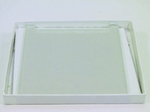 NOTCHD GLASS PLATS 10x10CM (PKG/5)