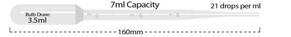 Transfer pipette, 5mL, large bulb, sterile, individually wrapped, 500/cs