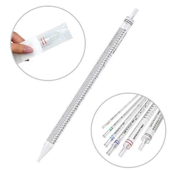Serological Pipettes, 5mL, sterile, blue coded, graduated, individually wrapped, 200/cs