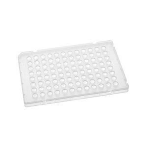 PCR Plate, 384-Well, 40µL, 2-Notch, Full Skirt, Natural, 10 Plates/Pack, 5 Packs/Case, 10 Cases / Bulk Case
