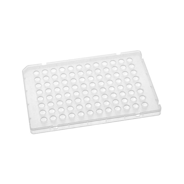 PCR Plate, 384-Well, 40µL, 2-Notch, Full Skirt, White, 10 Plates/Pack, 5 Packs/Case