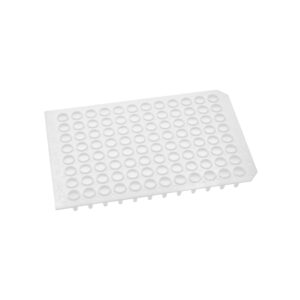 PCR Plate, 96-well, 0.1mL, Full Skirt, White, 10 Plates/Pack, 5 Packs/Case, 10 Cases / Bulk Case