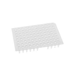PCR Plate, Barcoded for Real Time Systems, 96-well, 0.2mL, Elevated Skirt, Natural, ABI style, 10 Plates/Pack, 5 Packs/Case