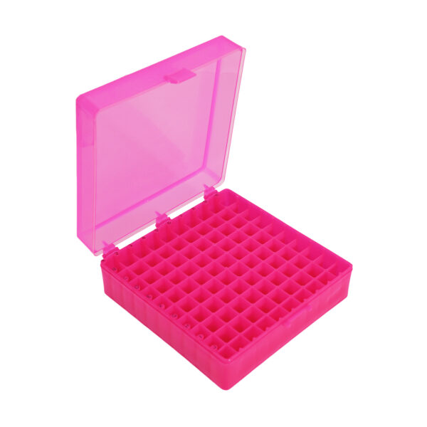 Storage Box, hinged lid, 100 x 1.5mL, Rainbow Pack of assorted colors, 5/pk