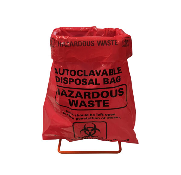 Wire rack stand for 8.5 x 11" autoclave bags