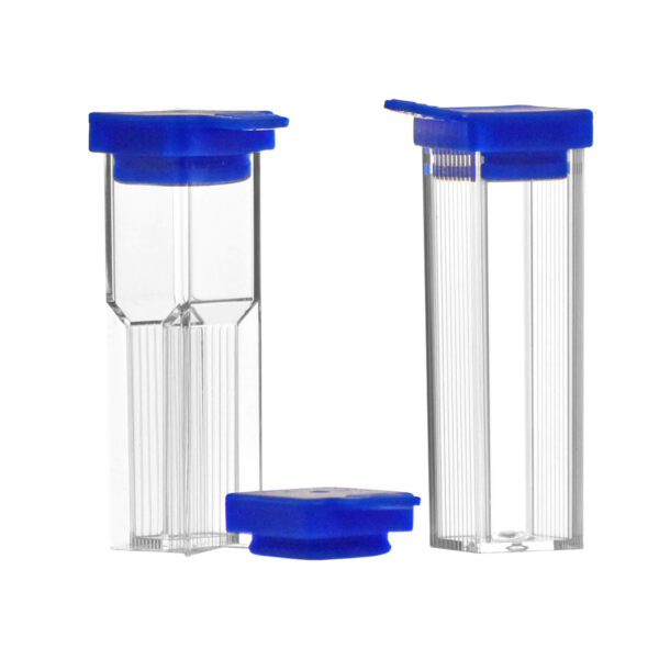 Cuvette Cap / Plug, square, blue, 500/pk