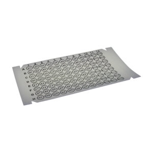 Sealing Film, Indexed Seal, Pre-Slit 96 Well, PP, Printed Alphanumerics, Adhesive, 3.1mil, 500/Case
