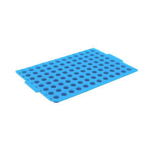 Sealing Mat, Ø7mm, Round, 96 Well, PTFE-Coated Silicone, Pre-Slit, Printed, Blue, 50/Case