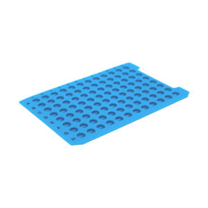 Sealing Mat, Ø8.5mm, Round, 96 Well, PTFE-Coated Silicone, Pre-Slit, Printed, Blue, 50/Case