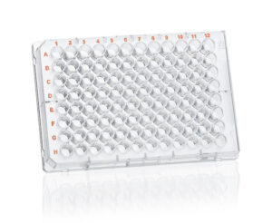 96 Well Plate, black, cellGrade plus, Trans F-Bottom, Pack50
