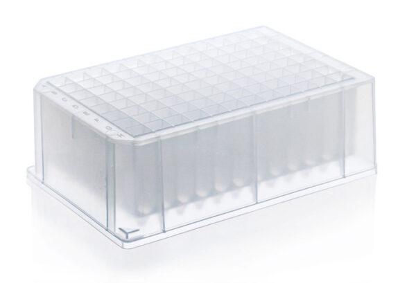 Deep well plate, 96 well, PP, 0.5mL size(Round Bottom),pk48