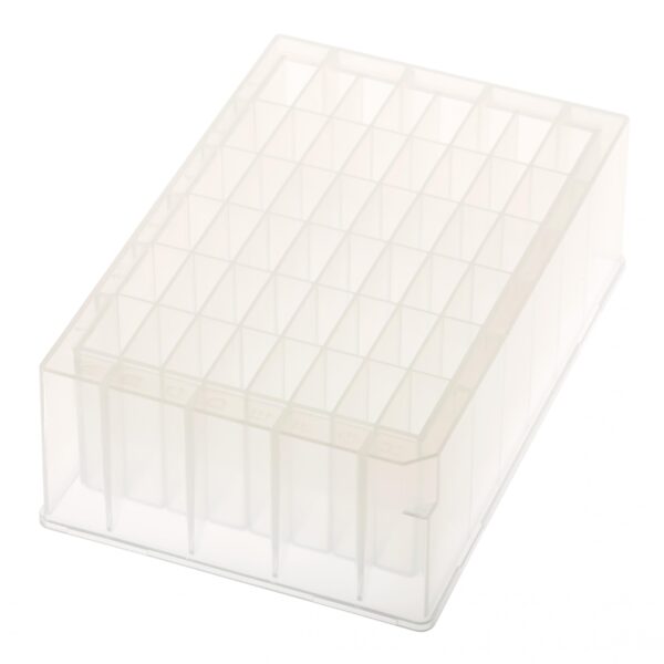 48 Deep Well Storage Plate, 4.6mL, PP, Rectangle Well, U-Bottom, Non-sterile