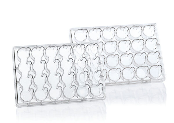 24-well cellGrade +, Trans. F-bottom, 10 w/10 lids
