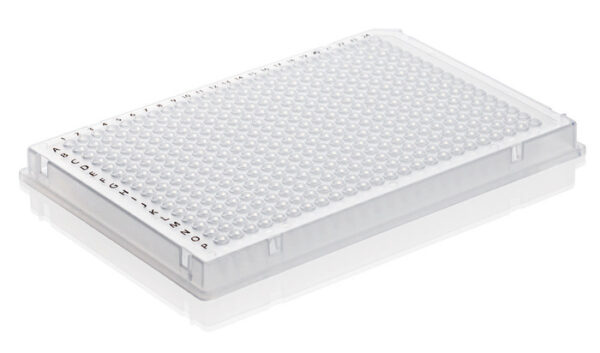 384 well PCR plate,PP,white,full skirt,50 total/5 packs of 10