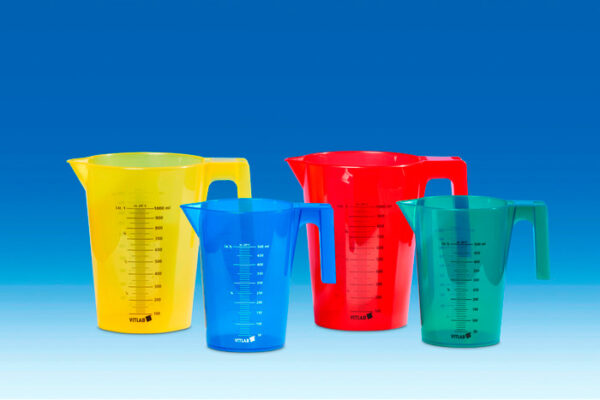 Graduated nesting pitcher, PP, 500ml, Red, pack of 12