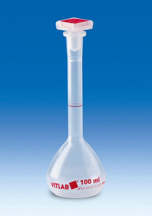 Volumetric Flask, PMP, NS Stopper, PP, Class A, 250mL, pk 2