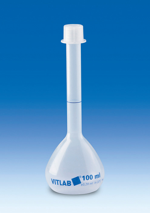 Volumetric Flask, PP, Screw Cap, PP, Class B, 1000mL, pk 1