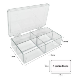 MultiBox™, 4 compartments, 32 x 53 x 28mm each (11/4 x 2 5/16 x 11/8 in.), for various gels, 6/pk