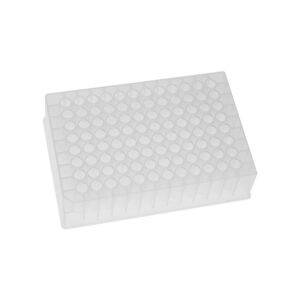 Assay Plates (PS), 384 Square Well Flat-Bottom, Black, 14.41mm Height, 110µL, Non-Sterile, 10 Plates/Pack, 10 Packs/Case