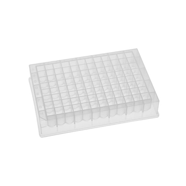 Plate, 384 Square Well V-Bottom, 14.4mm Height, 120µL, Sterile, 10 Plates/Pack, 10 Packs/Case