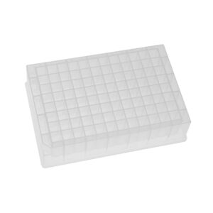 Plate, 96 Square Well V-Bottom 24.00mm Height, 1.2mL, Non-Sterile, 10 Plates/Pack, 10 Packs/Case