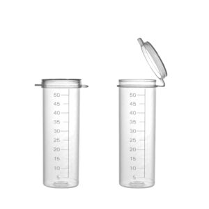 Flip Top Vial / Digestion Tube, 50mL, 32×90mm, Self-Standing, Sterile, 20 Bags of 25