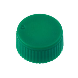 CAP ONLY, Screw Top Micro Tube Cap, O-Ring, Opaque, Green, Non-sterile
