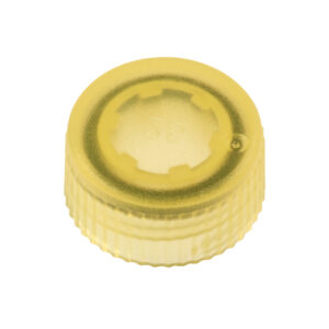 CAP ONLY, Screw Top Micro Tube Cap, O-Ring, Translucent, Yellow, Non-sterile
