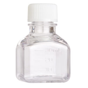 30mL Media Bottle, Square, PETG, Bulk, Sterile